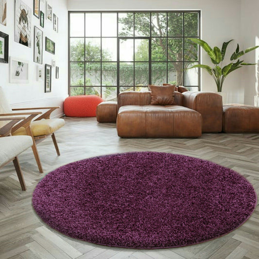 Abaseen Purple Round Rugs Modern Living Room Rugs