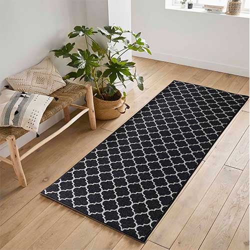 Abaseen Black Door Mat Indoor - Nonslip ( 5mm )