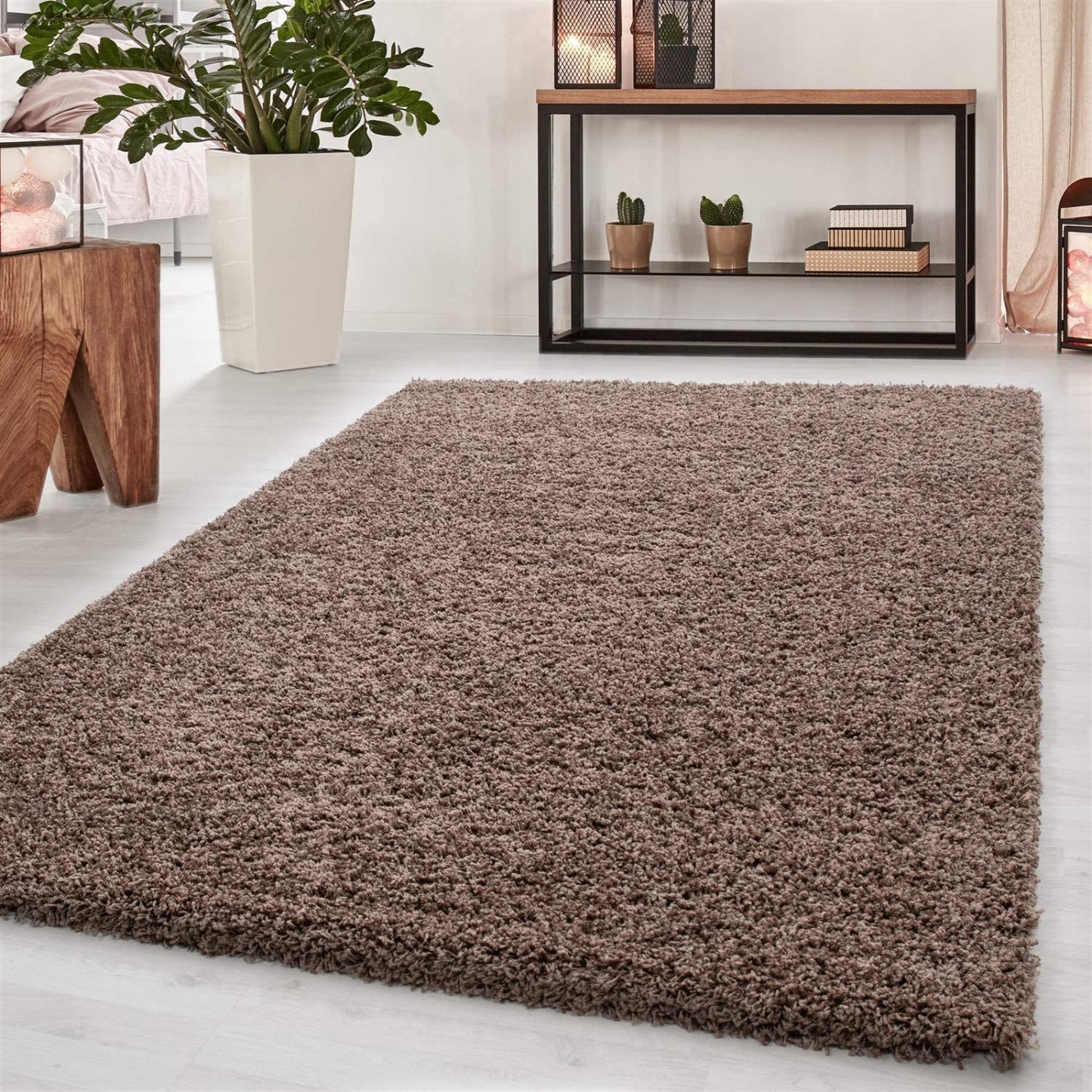 Abaseen Dark Beige Rugs Large Machine Washable Rugs