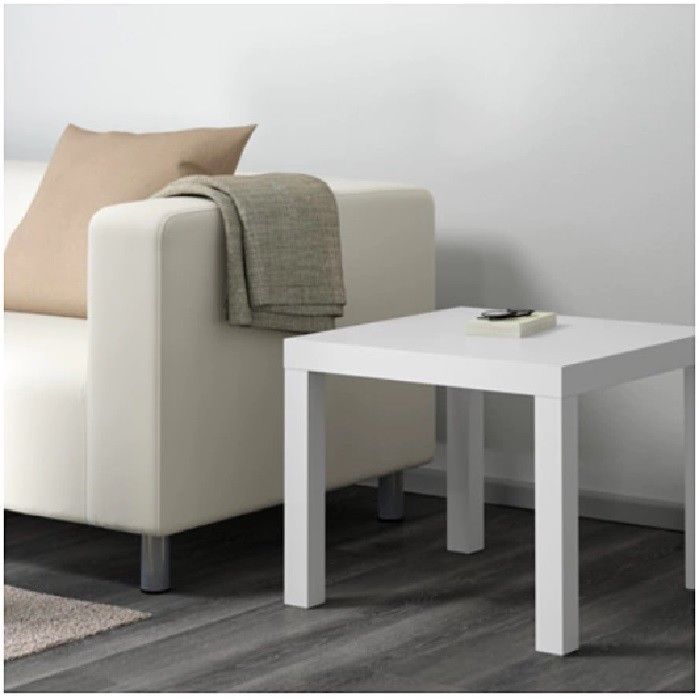 Abaseen White Side Table For Room Corner