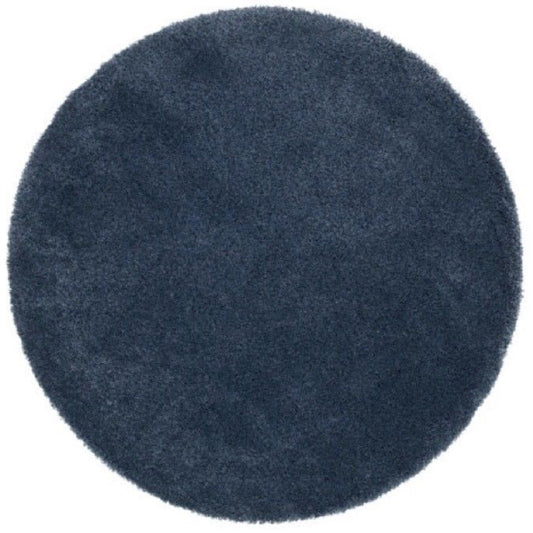 Abaseen Round Rugs In Dark Blue Rugs For Living Room